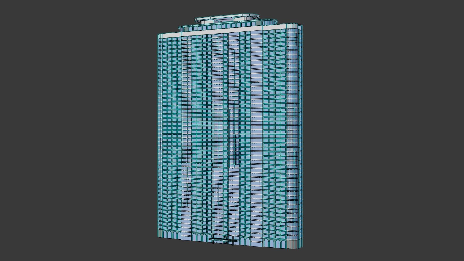 Set of Low Poly Buildings Free low-poly 3D model_13