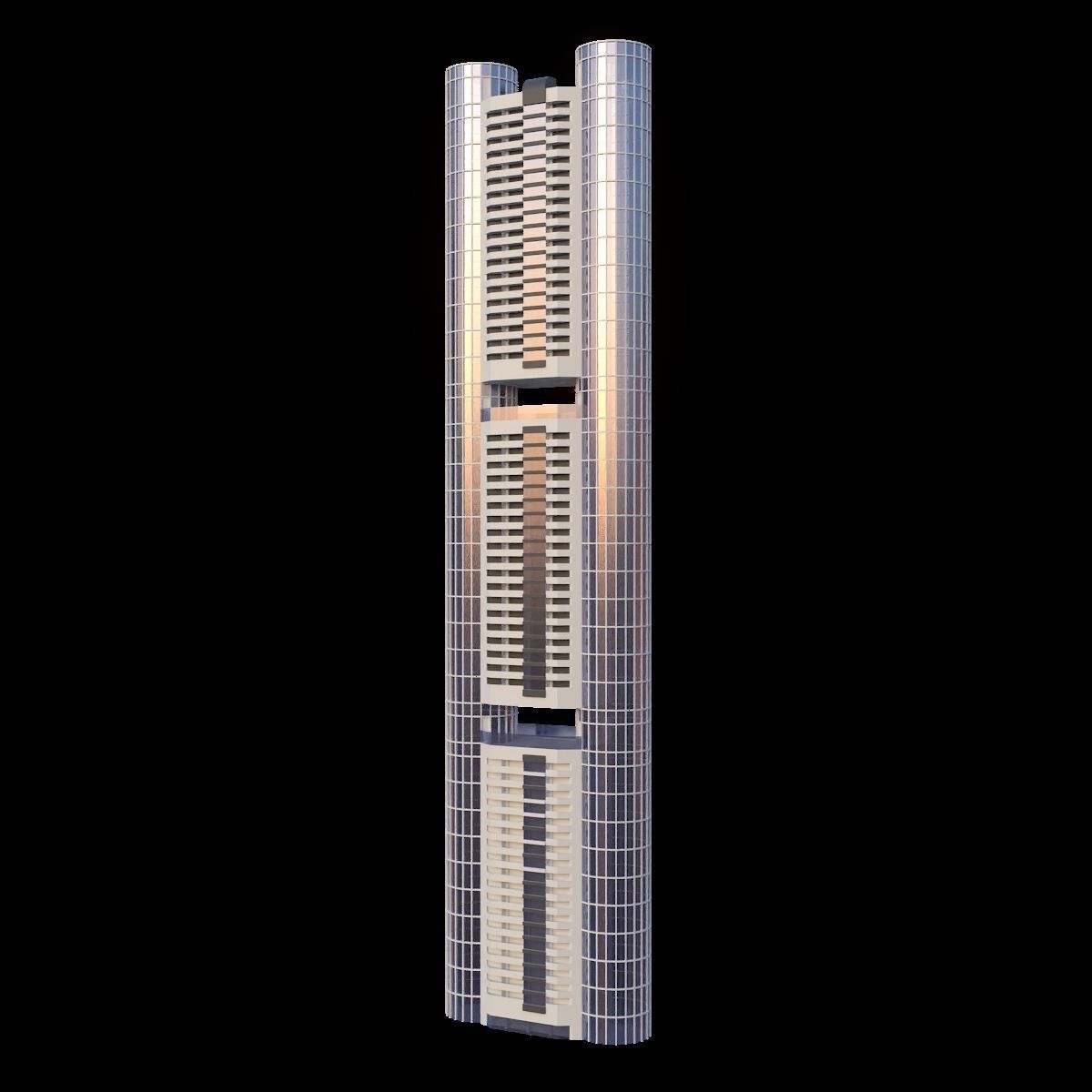 Set of Low Poly Buildings Free low-poly 3D model_6