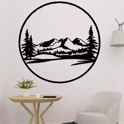 Northern Mountain Forest Wall Panel