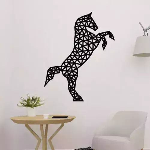 Polygonal Horse 2D Decor