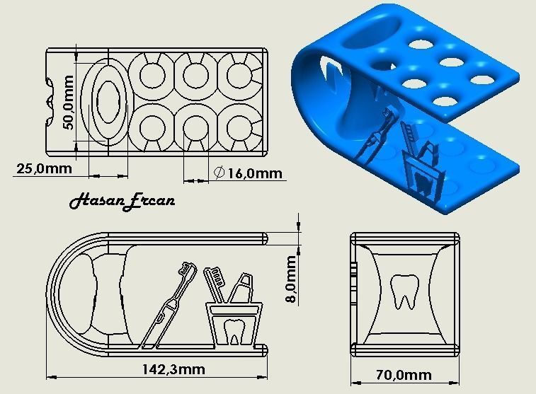 Toothbrush Holder 3D print model_5