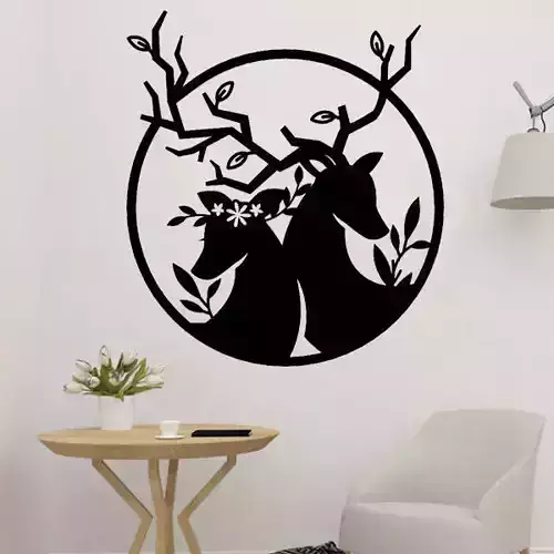 Two Deer Decor Wall Art 
