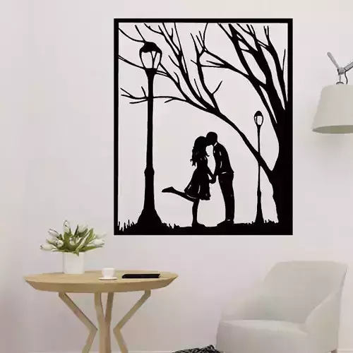 Love in The Park 2D Wall Design 3D print model
