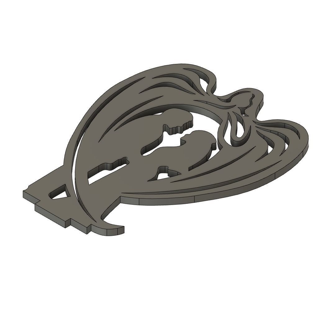 Guardian Angel Decoration 3D print model_1