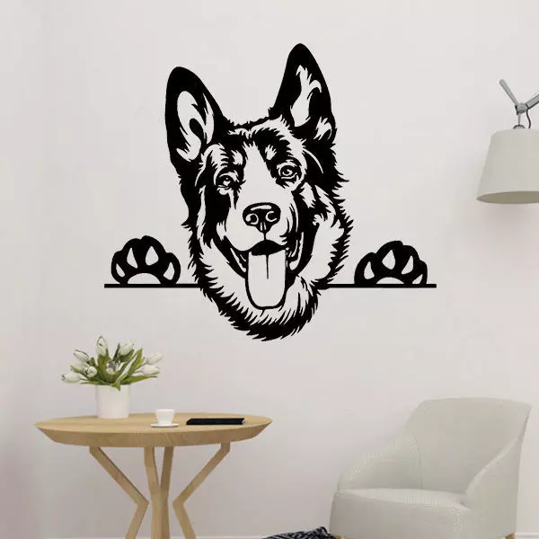 German Dog 2D Wall Decoration 3D print model_0