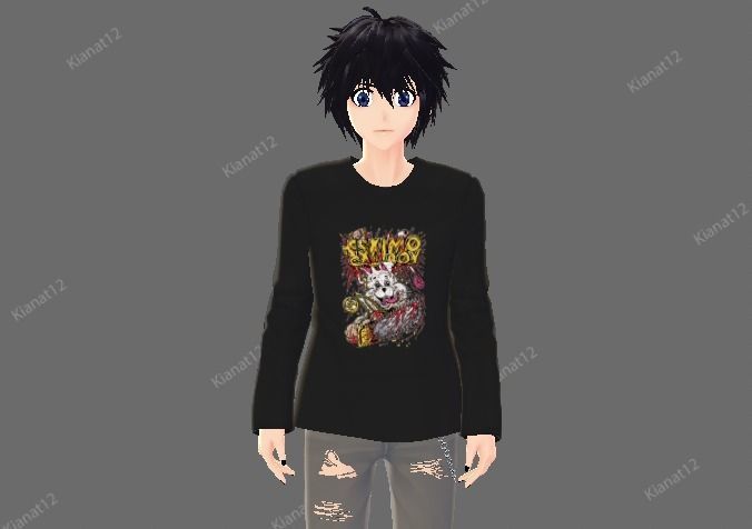 3d anime style Male Avatar for VRchat and Vtubing Low-poly 3D model_15