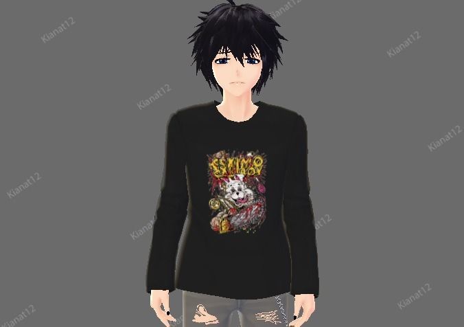 3d anime style Male Avatar for VRchat and Vtubing Low-poly 3D model_40