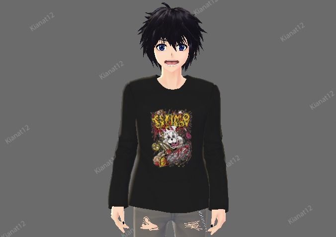3d anime style Male Avatar for VRchat and Vtubing Low-poly 3D model_32