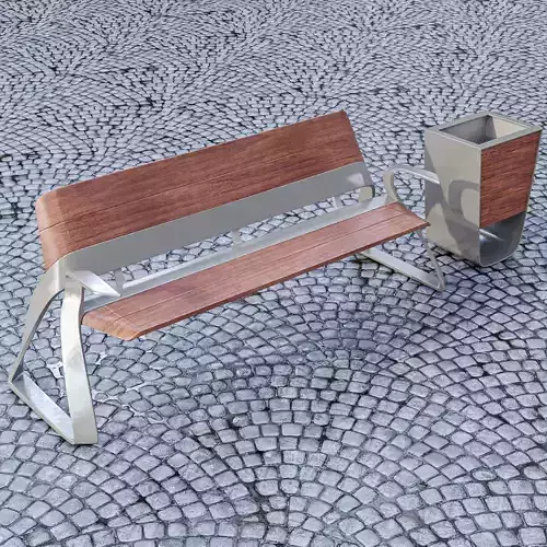 Mrf Artform Rest Seat street bench Low-poly 3D model