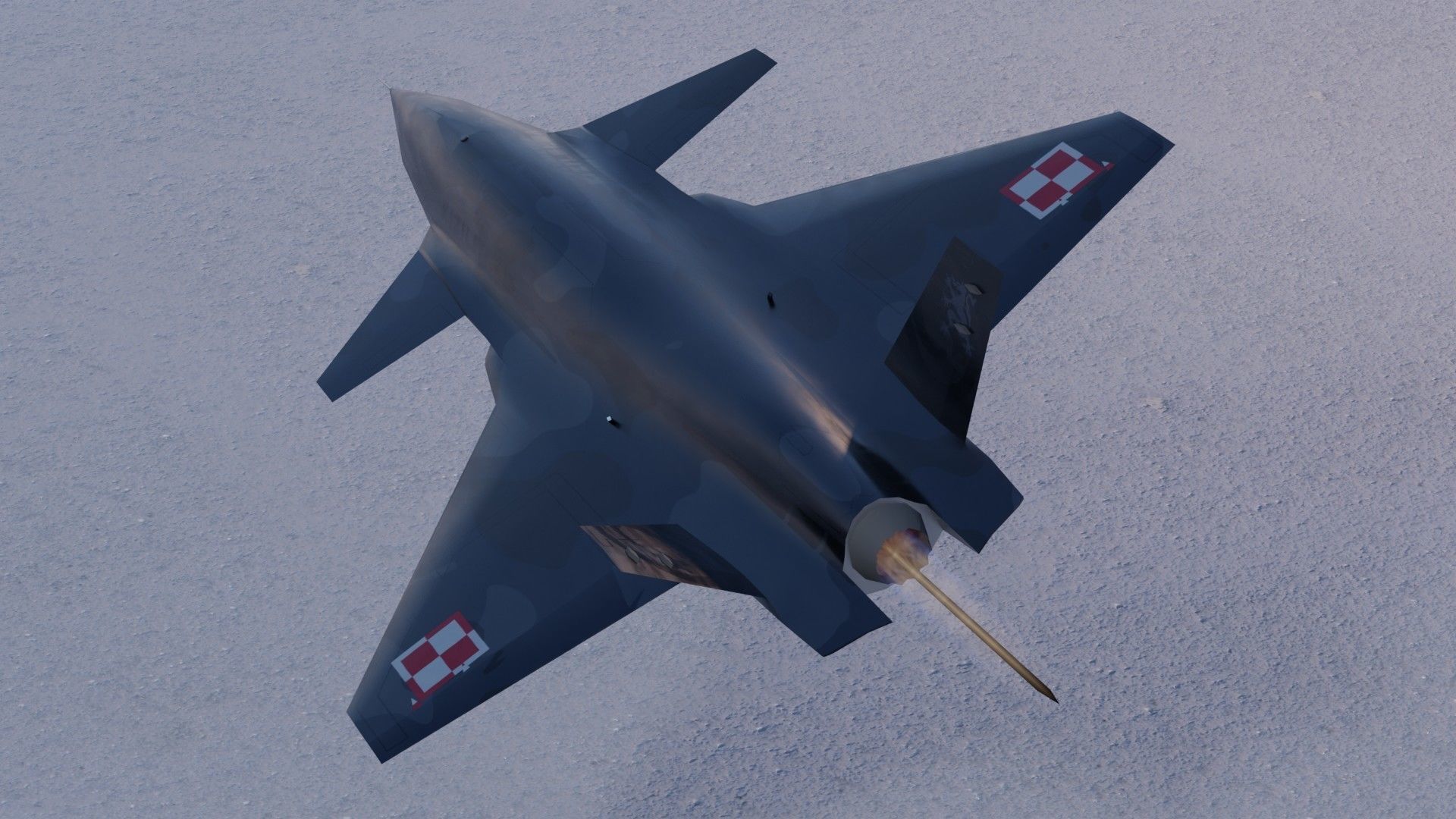 Bayraktar Kizilelma Low-poly 3D model_14