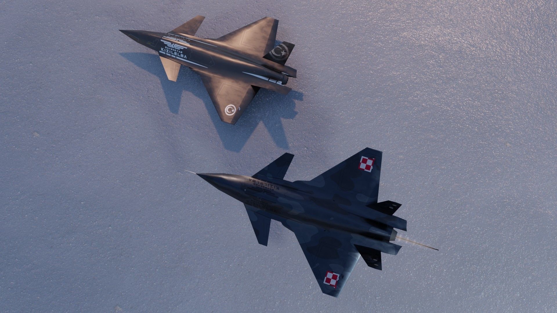 Bayraktar Kizilelma Low-poly 3D model_19