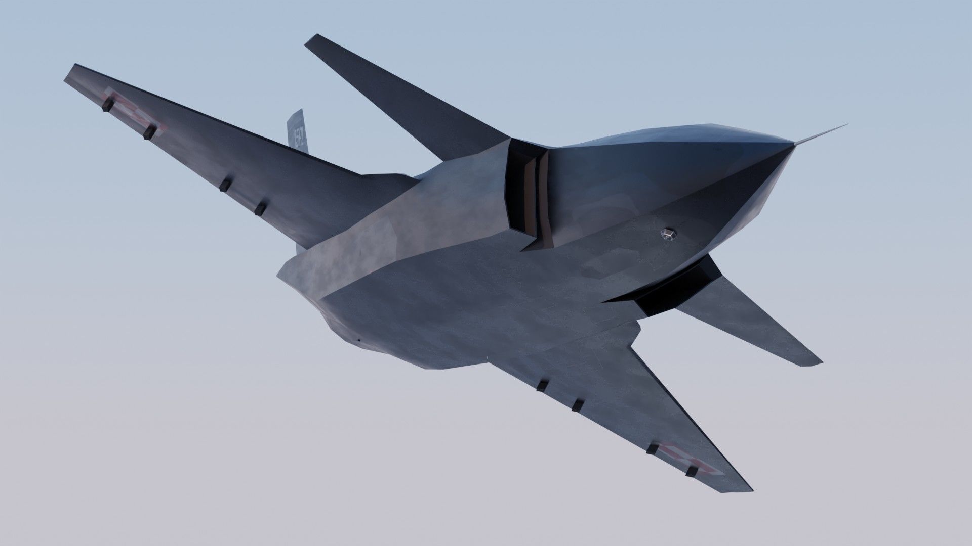 Bayraktar Kizilelma Low-poly 3D model_11