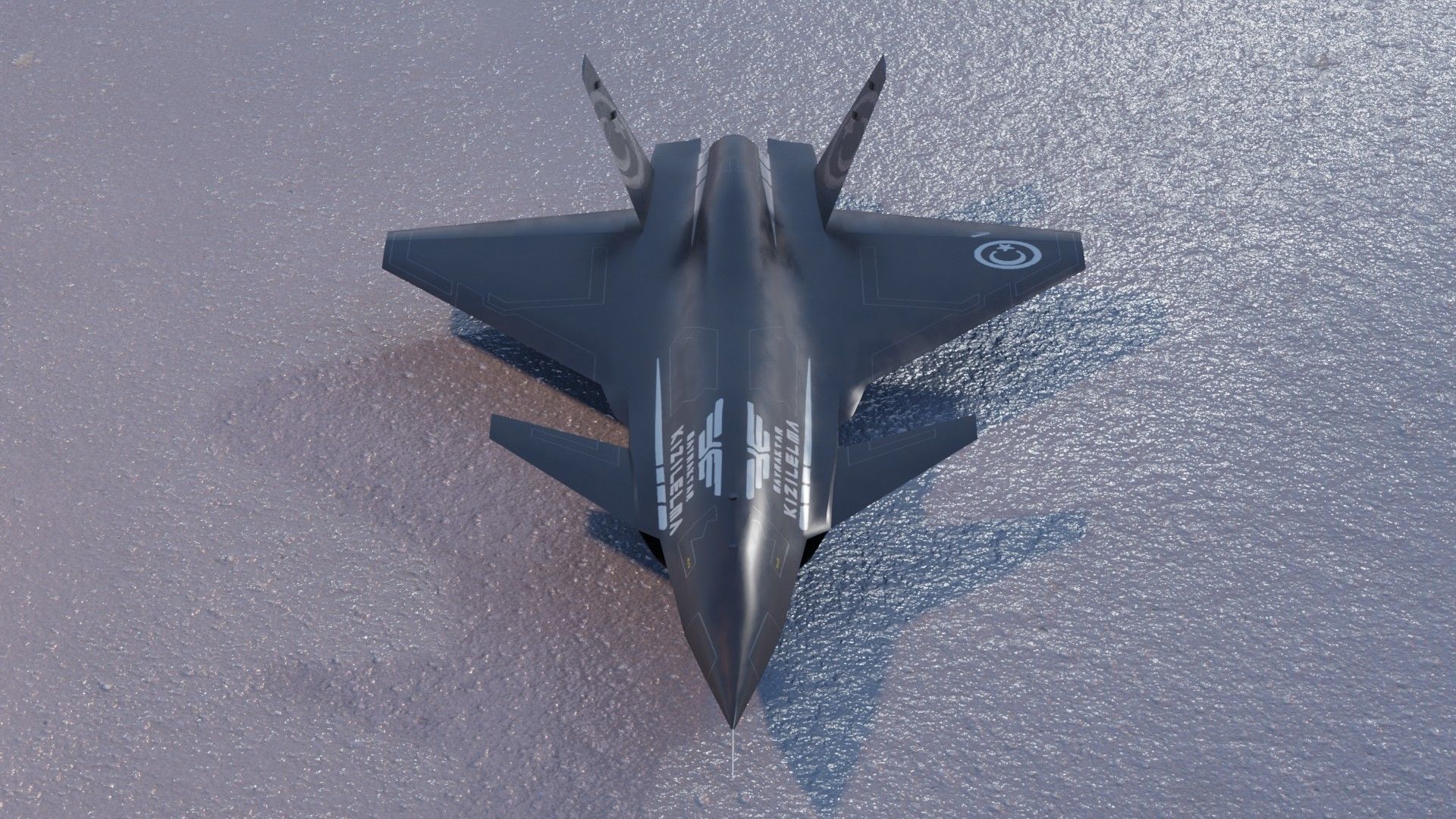 Bayraktar Kizilelma Low-poly 3D model_6