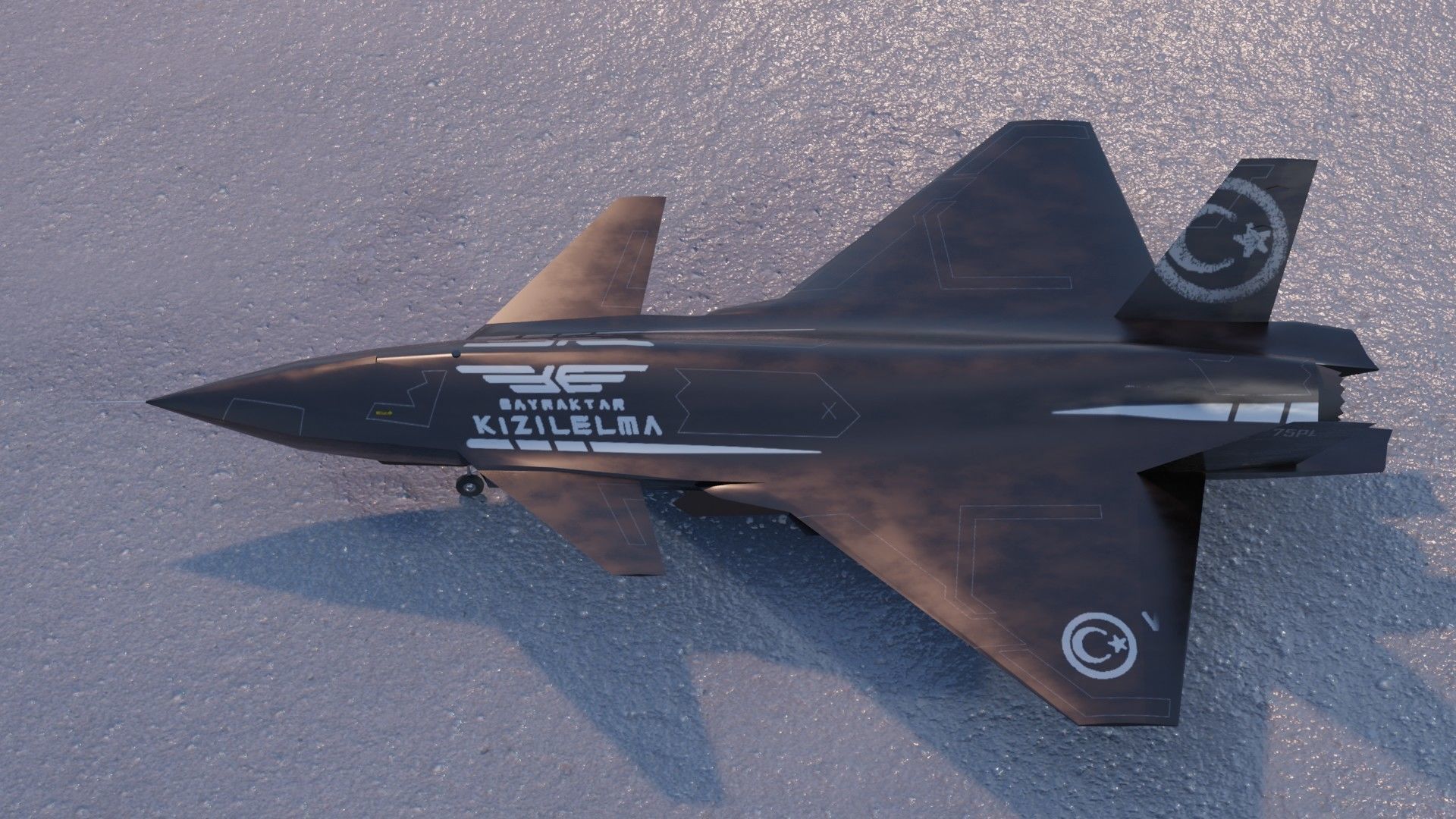 Bayraktar Kizilelma Low-poly 3D model_3