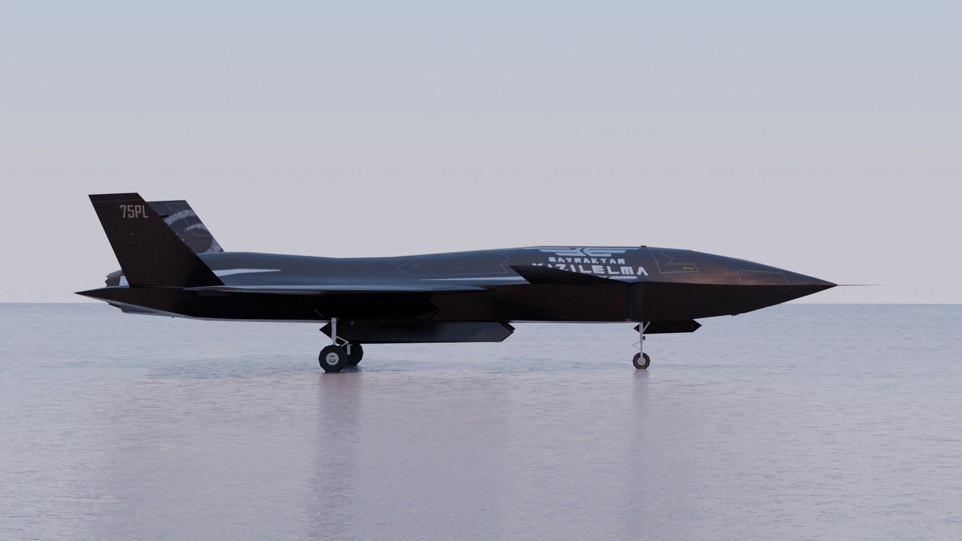 Bayraktar Kizilelma Low-poly 3D model_7