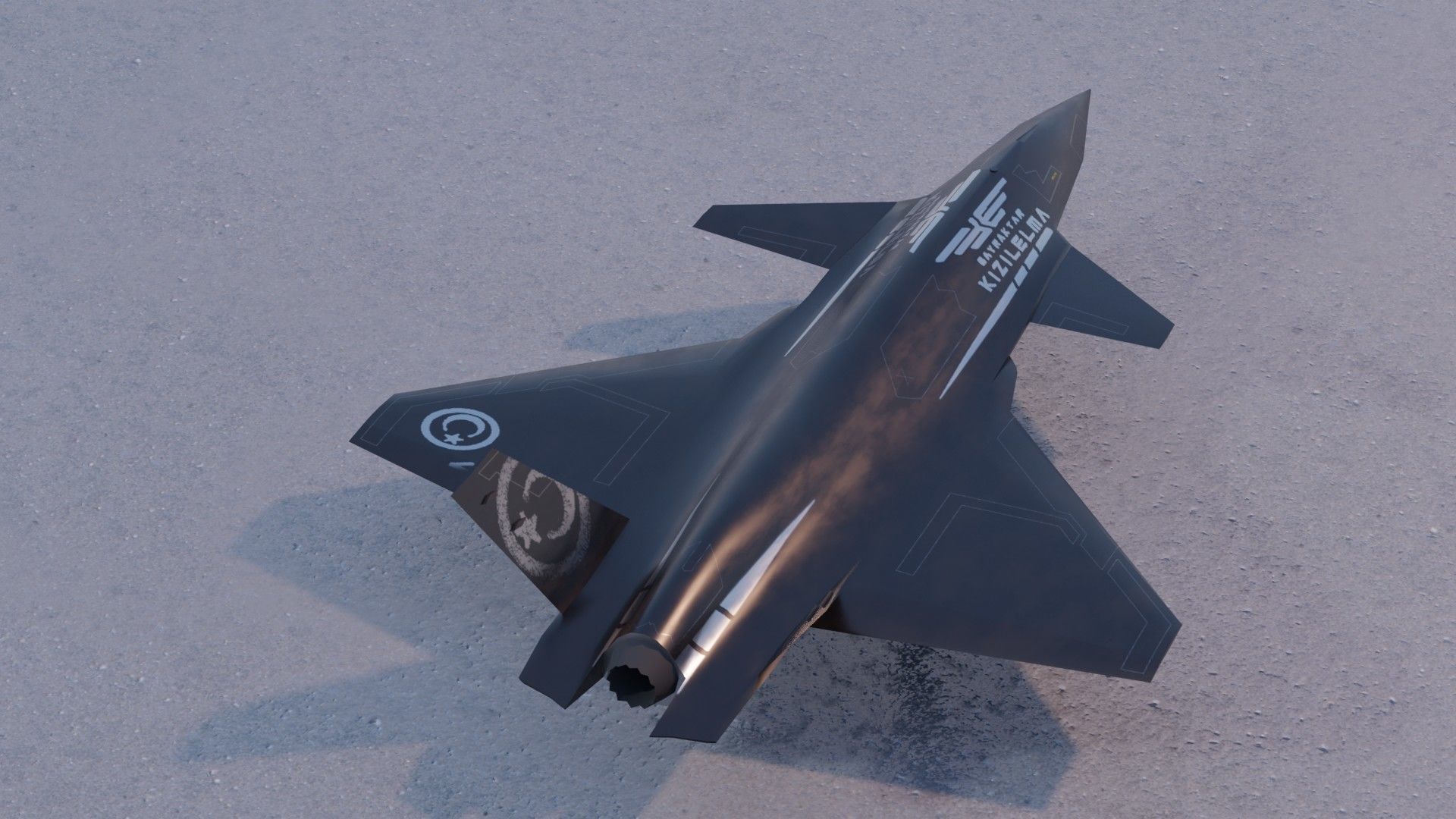 Bayraktar Kizilelma Low-poly 3D model_8