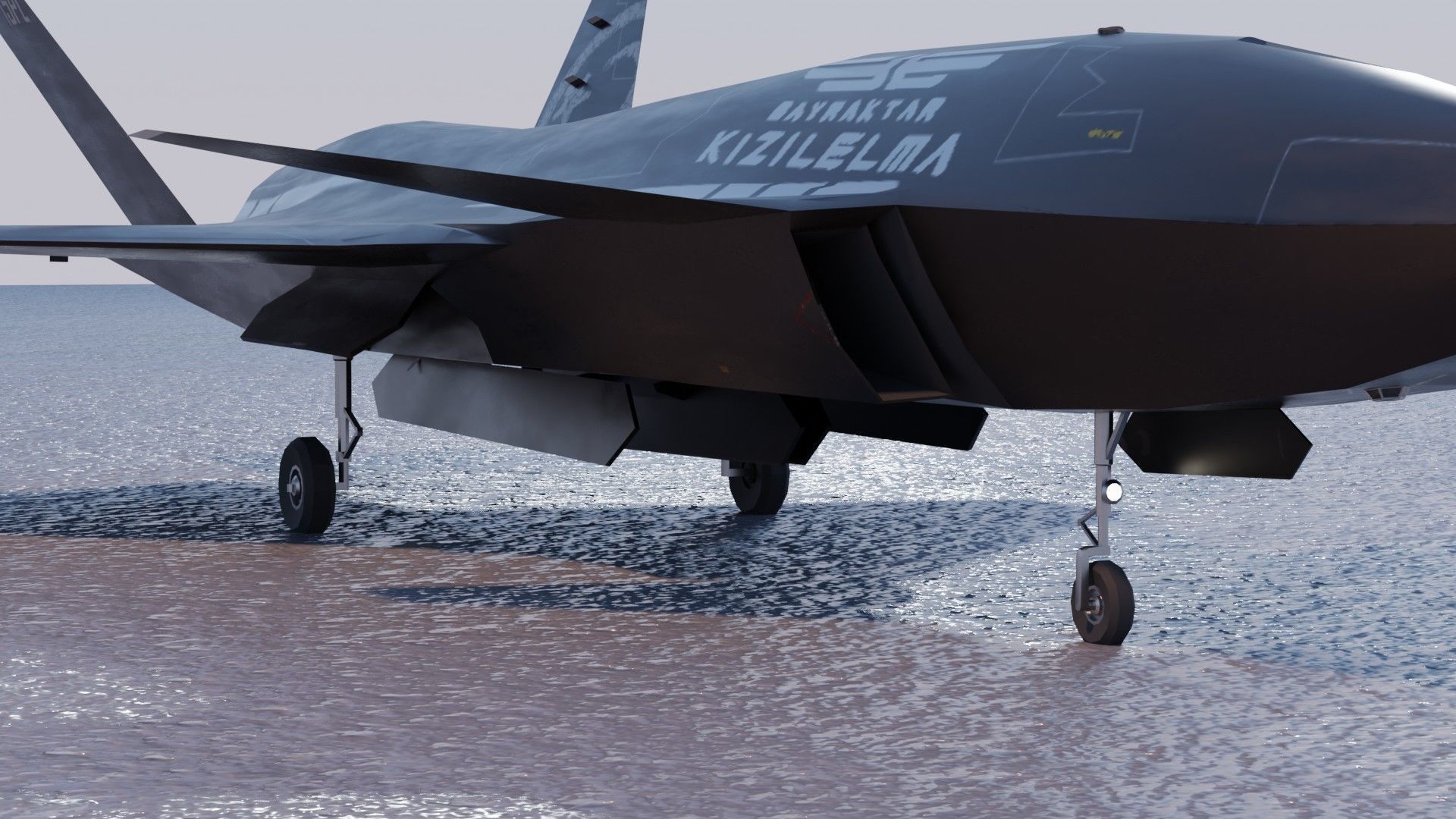 Bayraktar Kizilelma Low-poly 3D model_10