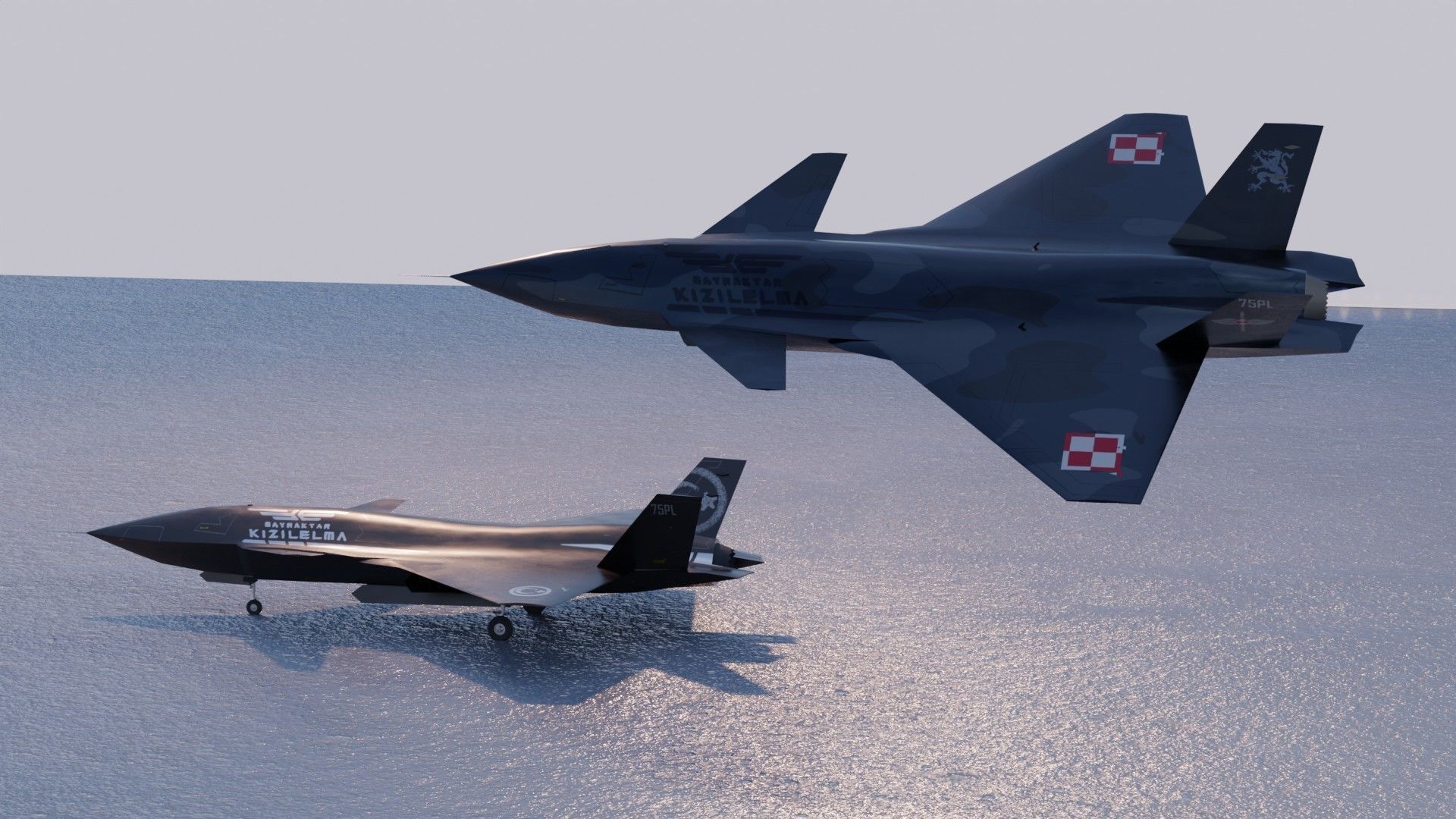 Bayraktar Kizilelma Low-poly 3D model_15