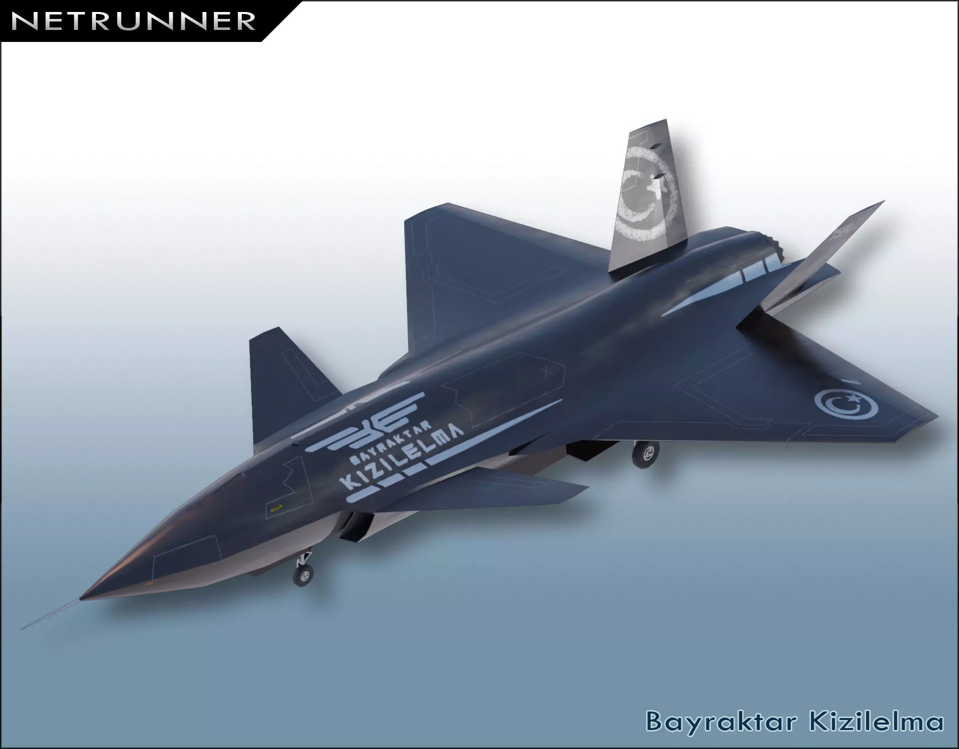 Bayraktar Kizilelma Low-poly 3D model_0