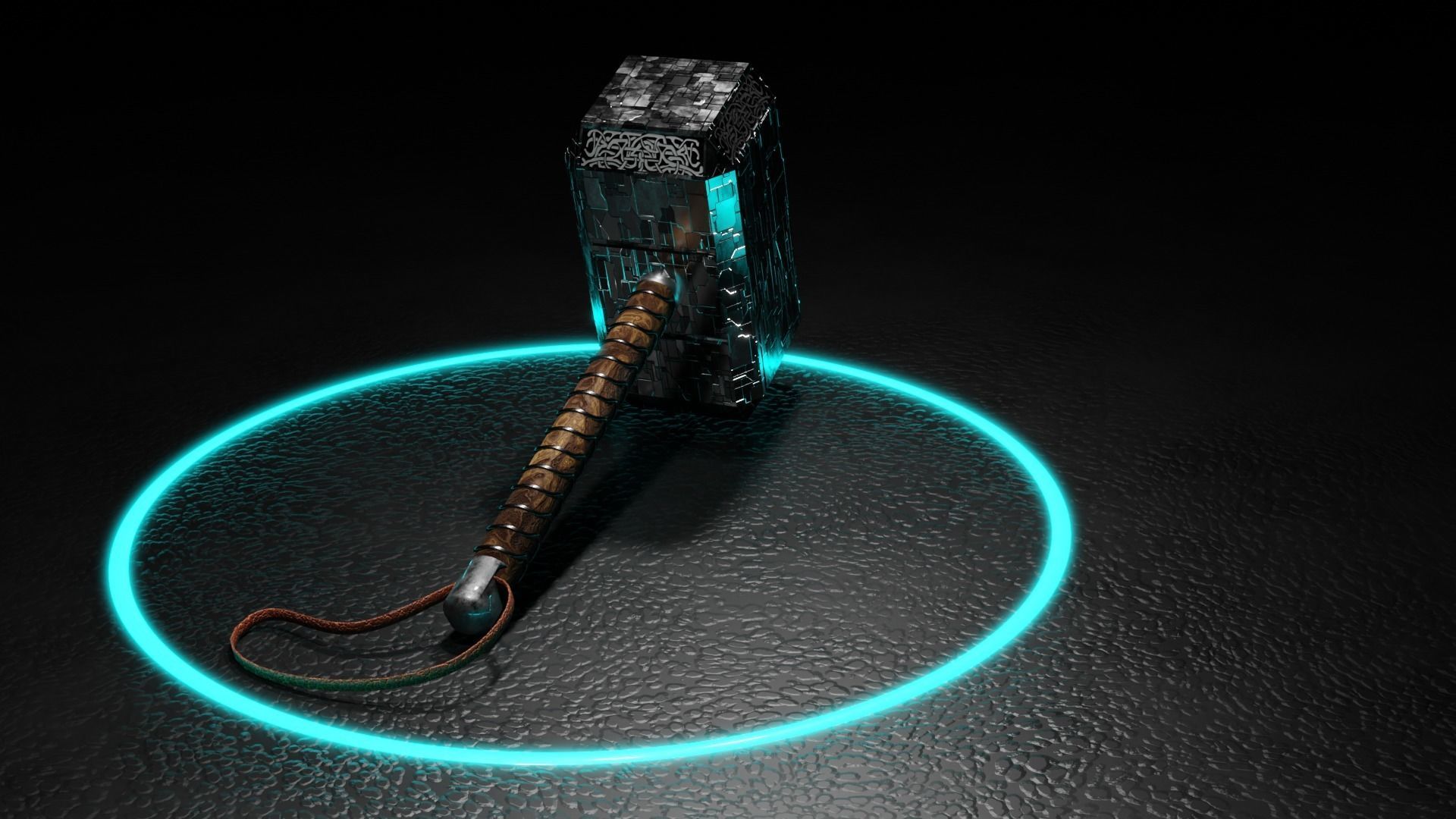 Thor Hammer concept 3D model_1
