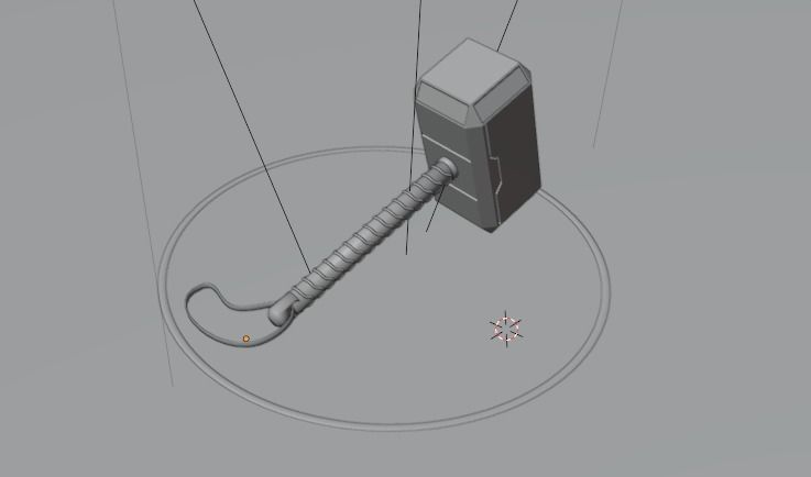 Thor Hammer concept 3D model_4