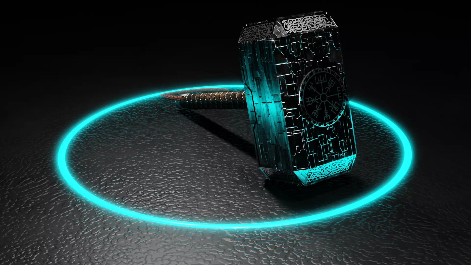 Thor Hammer concept 3D model_0