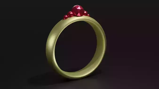 Beautiful ring with rubin 