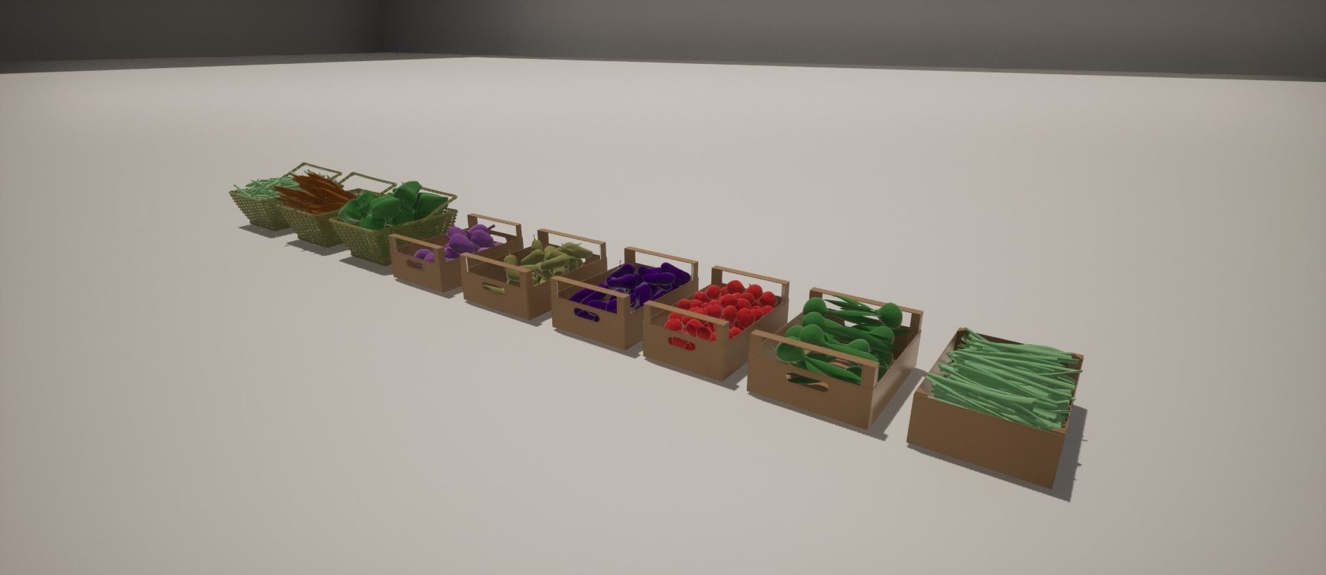 Collection of low-poly vegetables  Low-poly 3D model_1