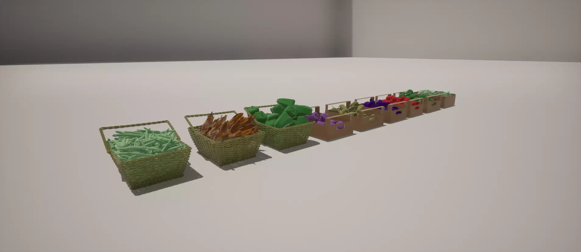 Collection of low-poly vegetables  Low-poly 3D model_0