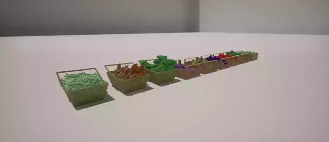 Collection of low-poly vegetables 