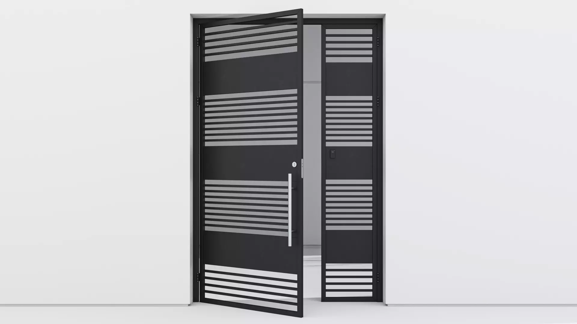 Aluminium door 49 3D model_0