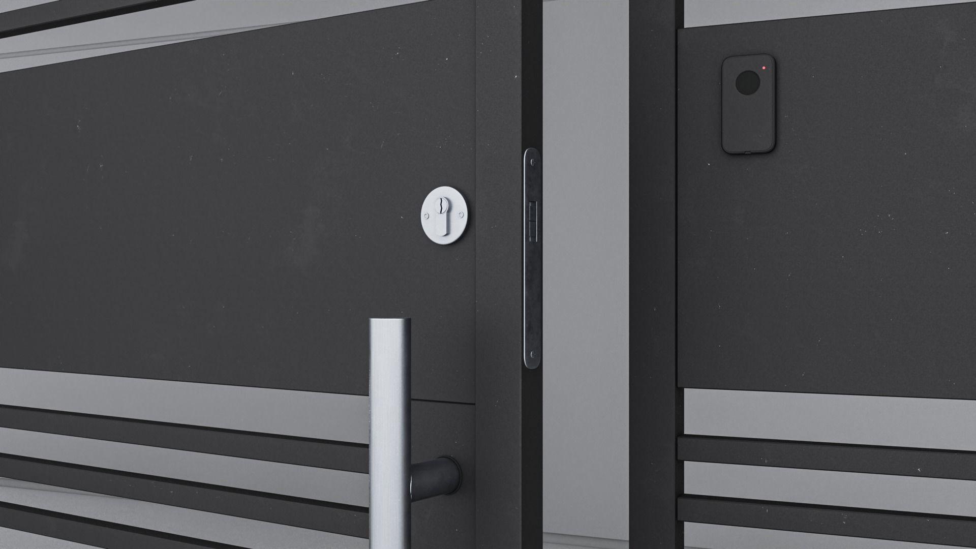 Aluminium door 49 3D model_4