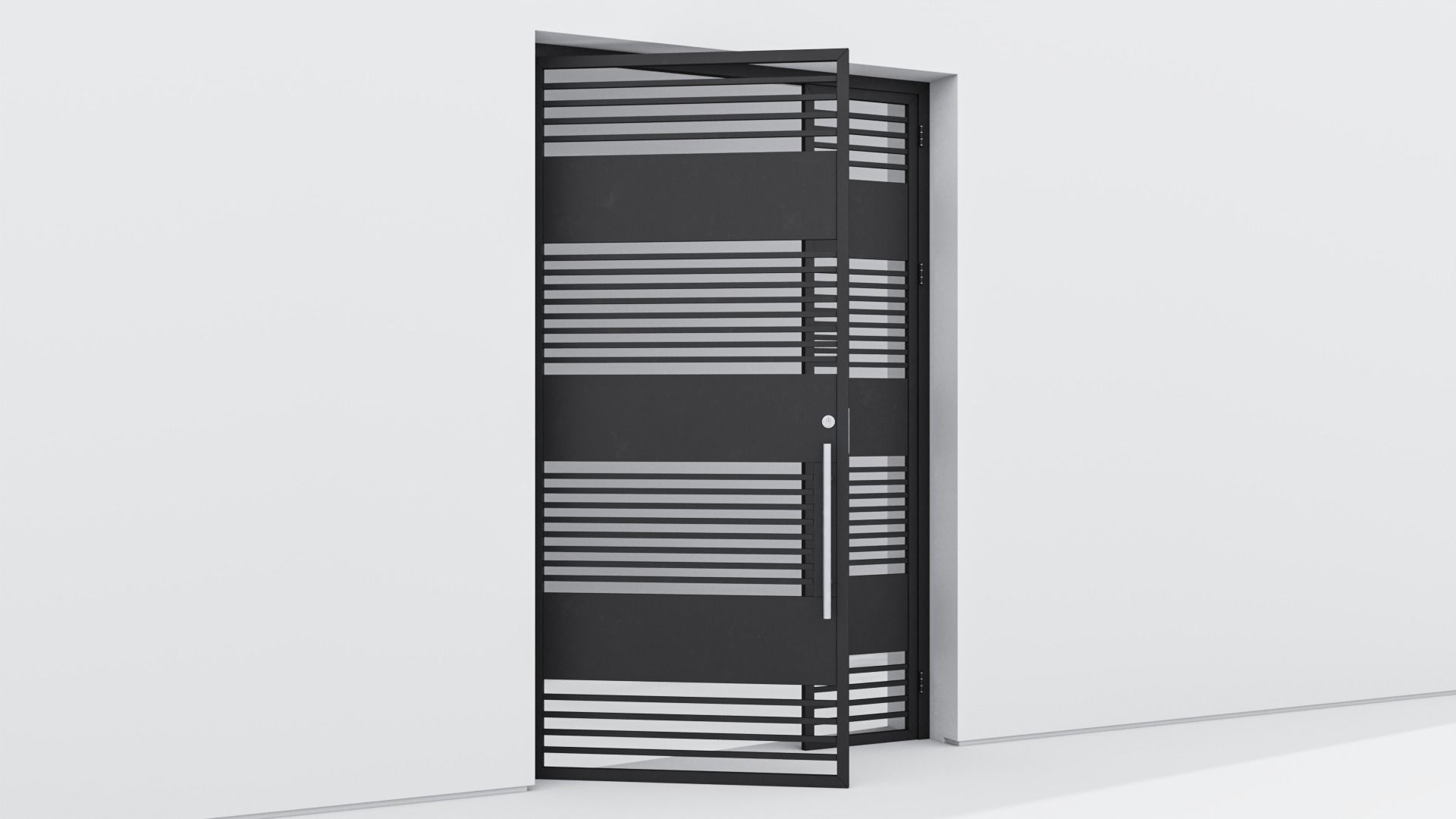 Aluminium door 49 3D model_3