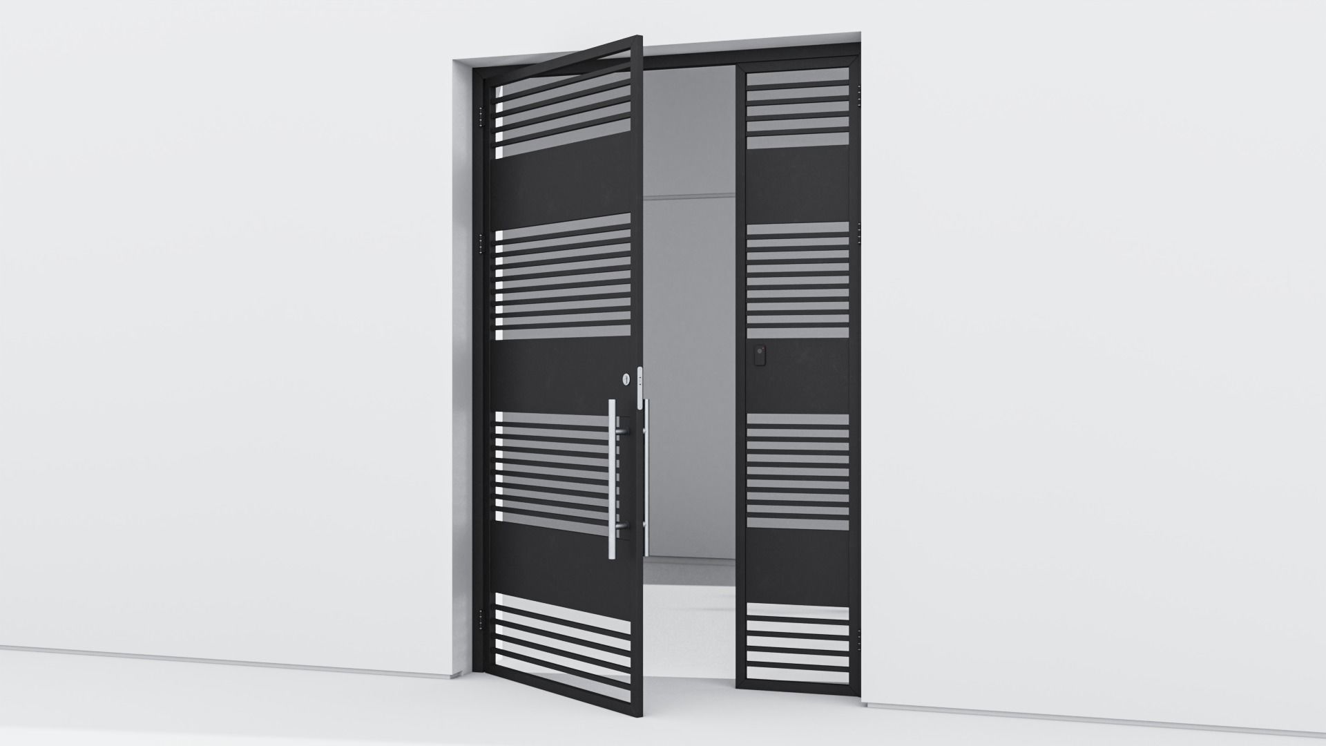 Aluminium door 49 3D model_2