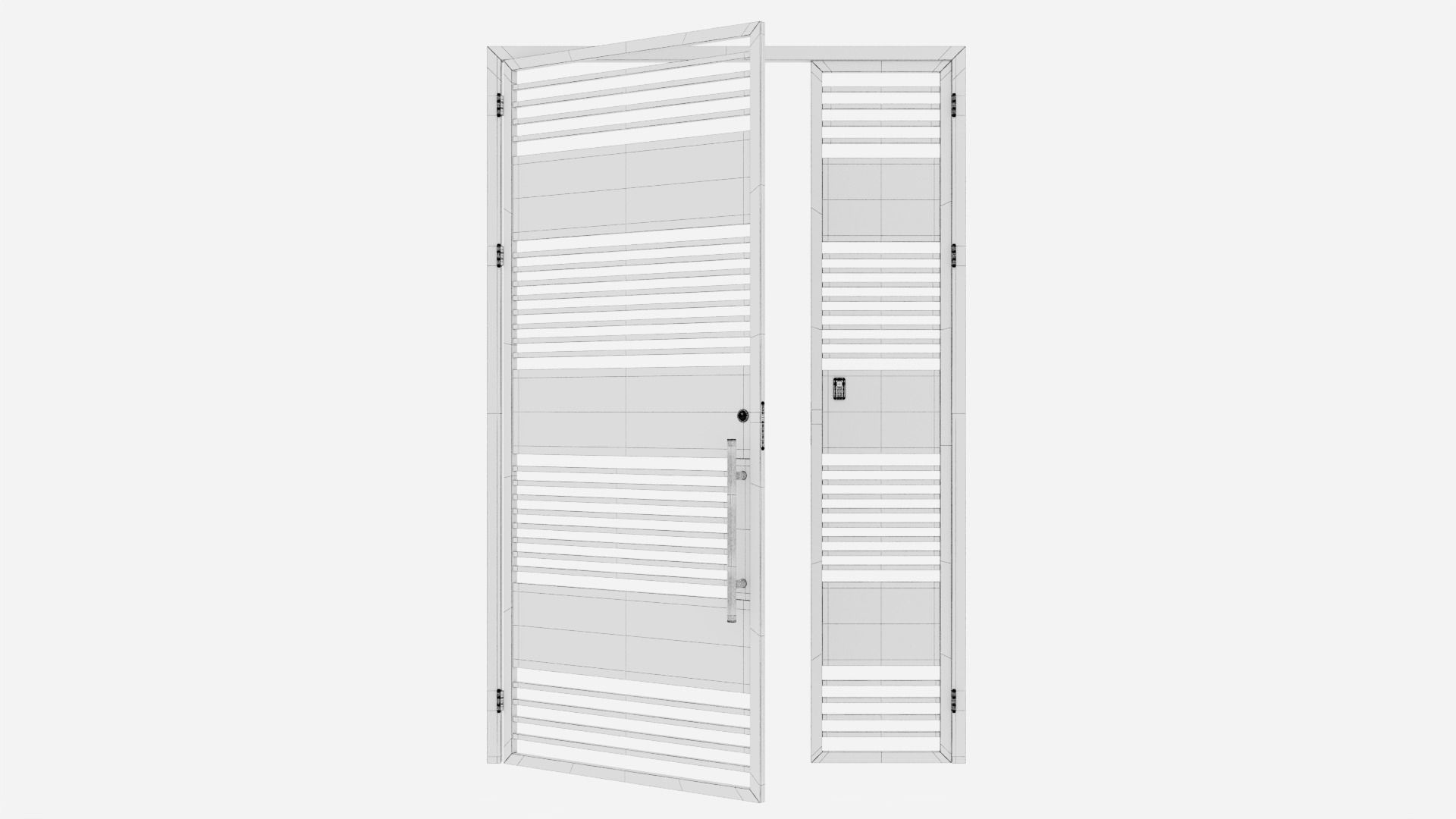 Aluminium door 49 3D model_6