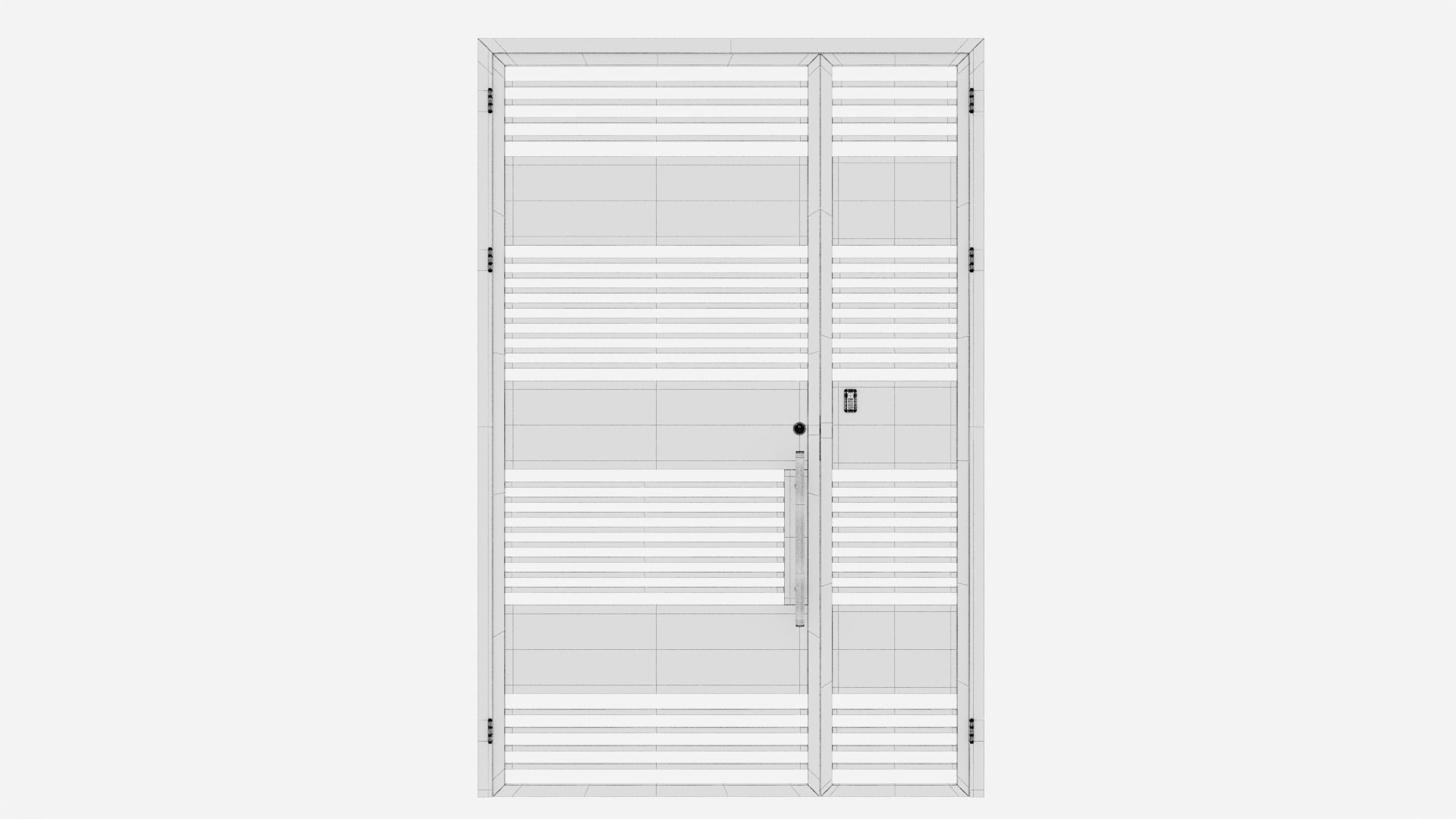 Aluminium door 49 3D model_5