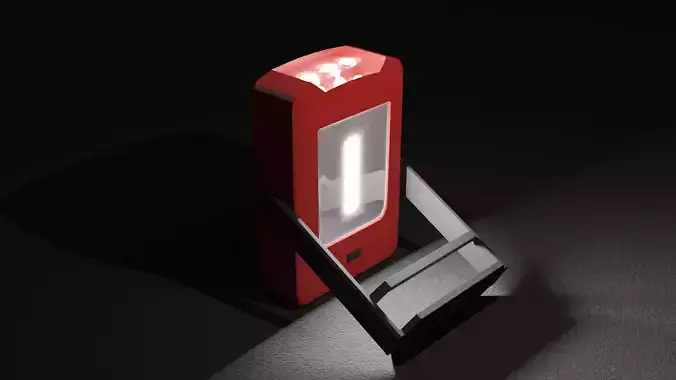 Flashlight with black handle