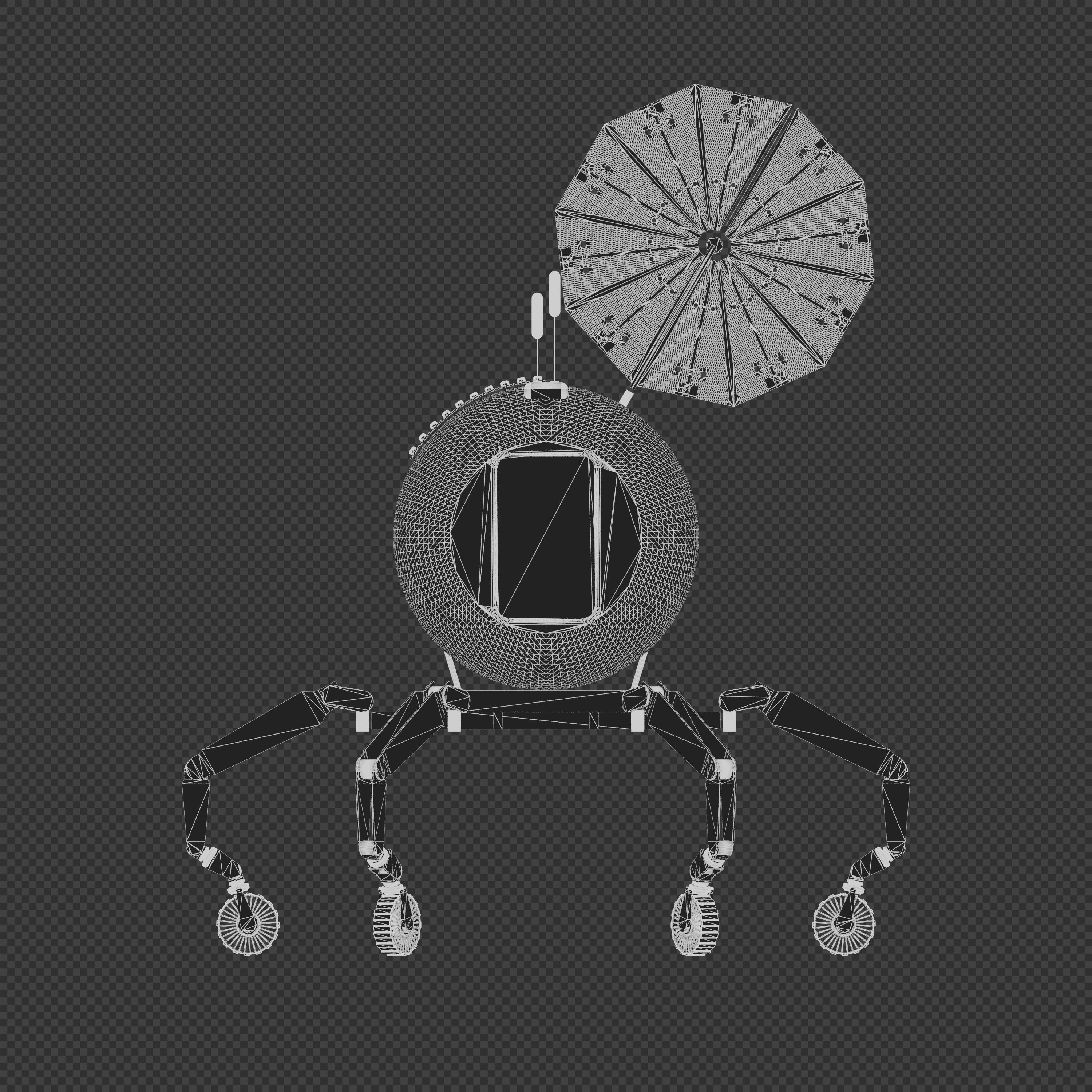 NASA ATHLETE Rover 3D model_8