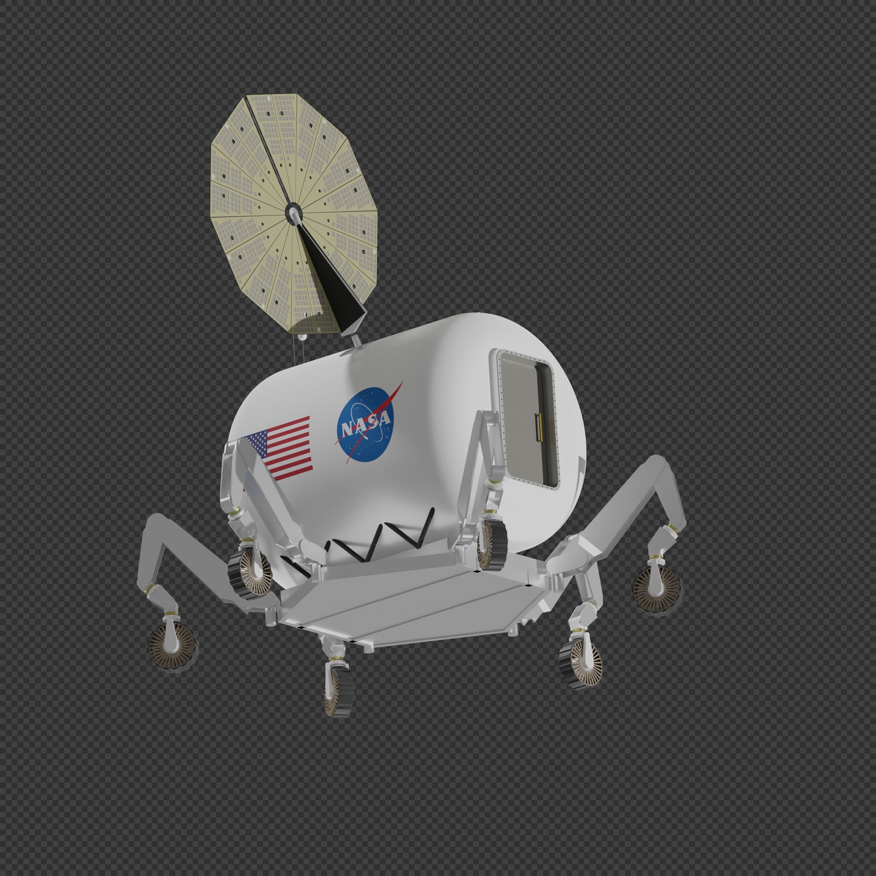 NASA ATHLETE Rover 3D model_2