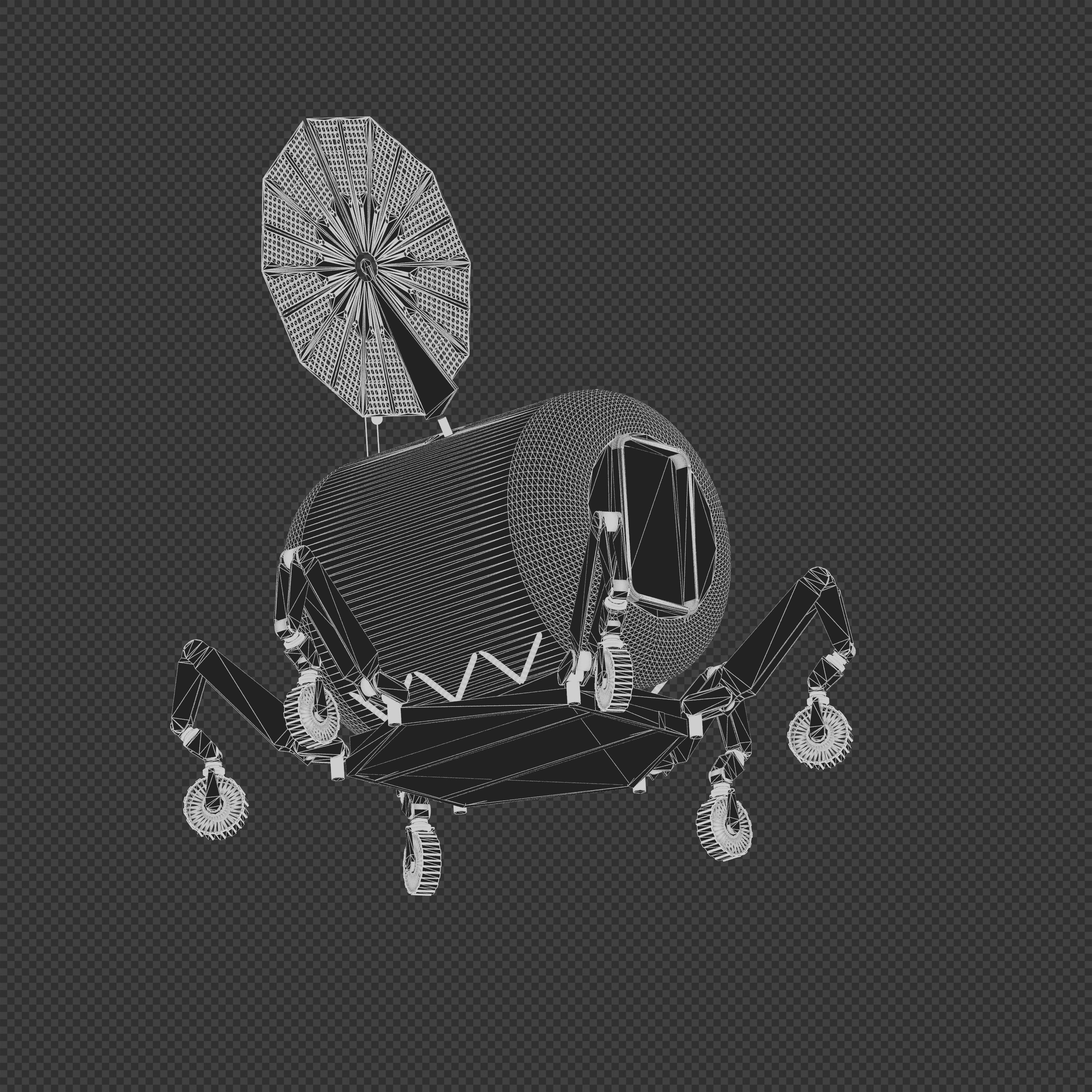 NASA ATHLETE Rover 3D model_6