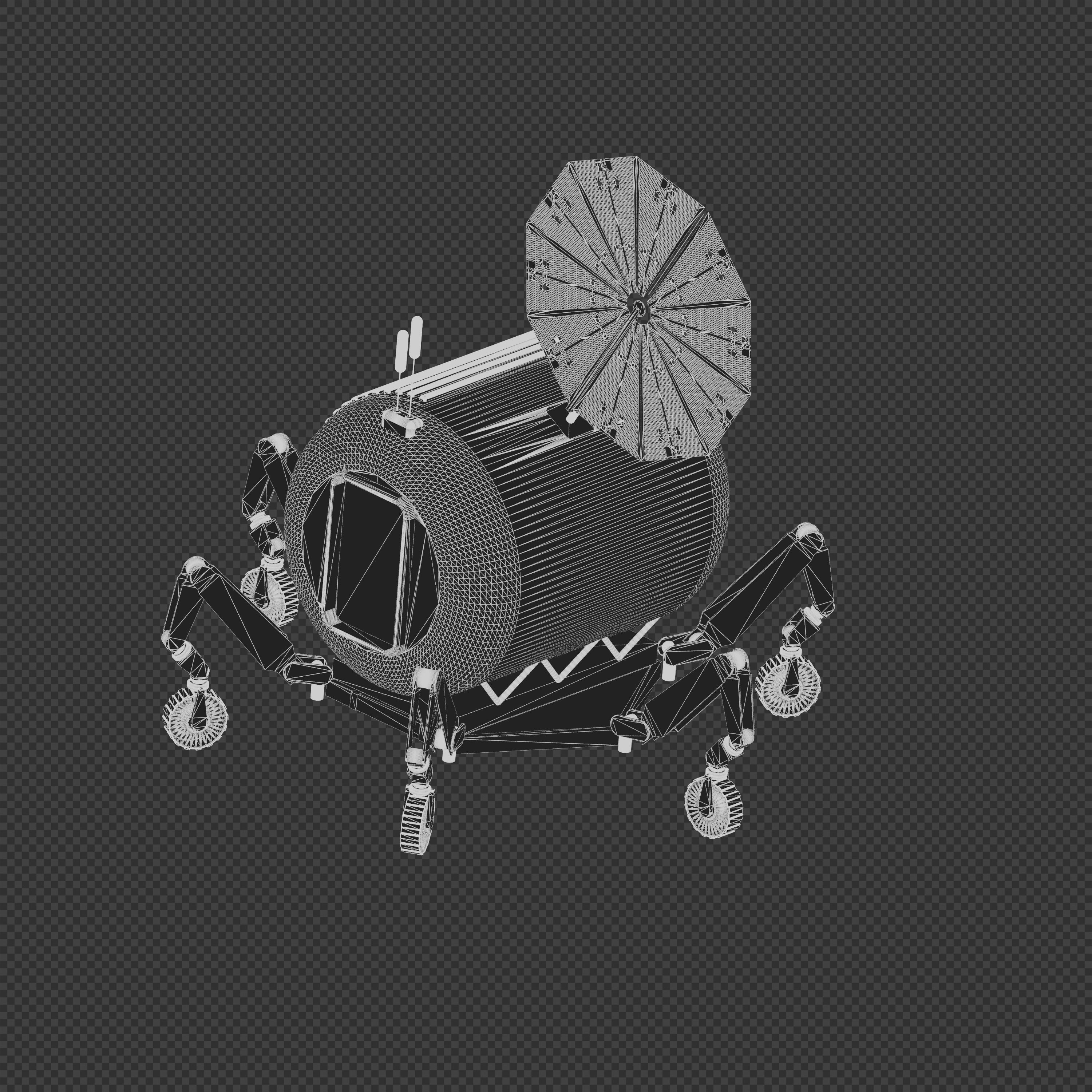 NASA ATHLETE Rover 3D model_5