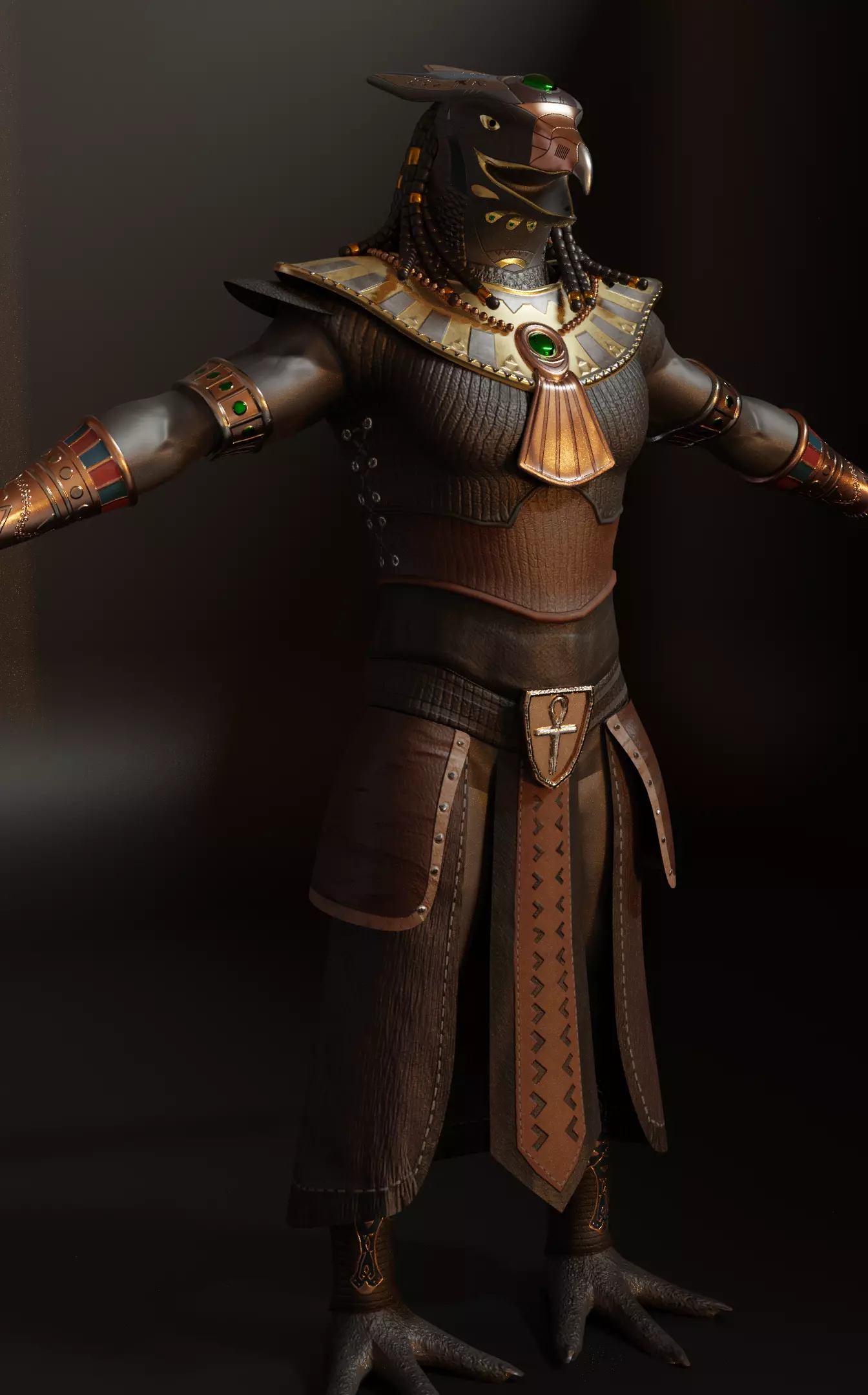 Horus God Egyptian 3D model