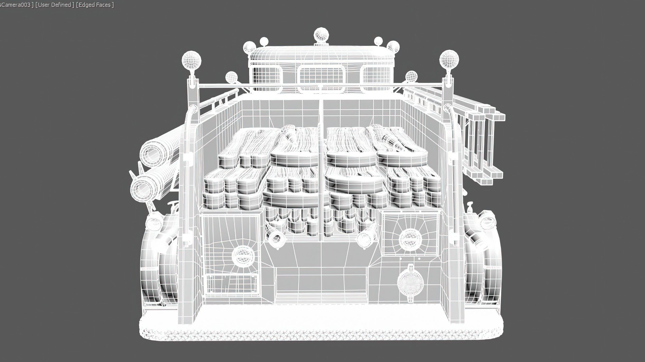 Fire Truck - ENGINE 61 1953 FWD Pumper high poly 3D model_14