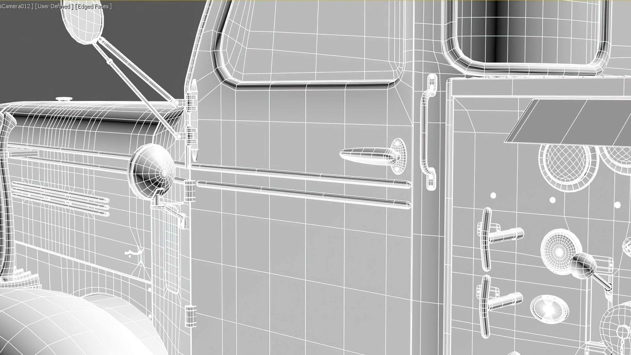 Fire Truck - ENGINE 61 1953 FWD Pumper high poly 3D model_17