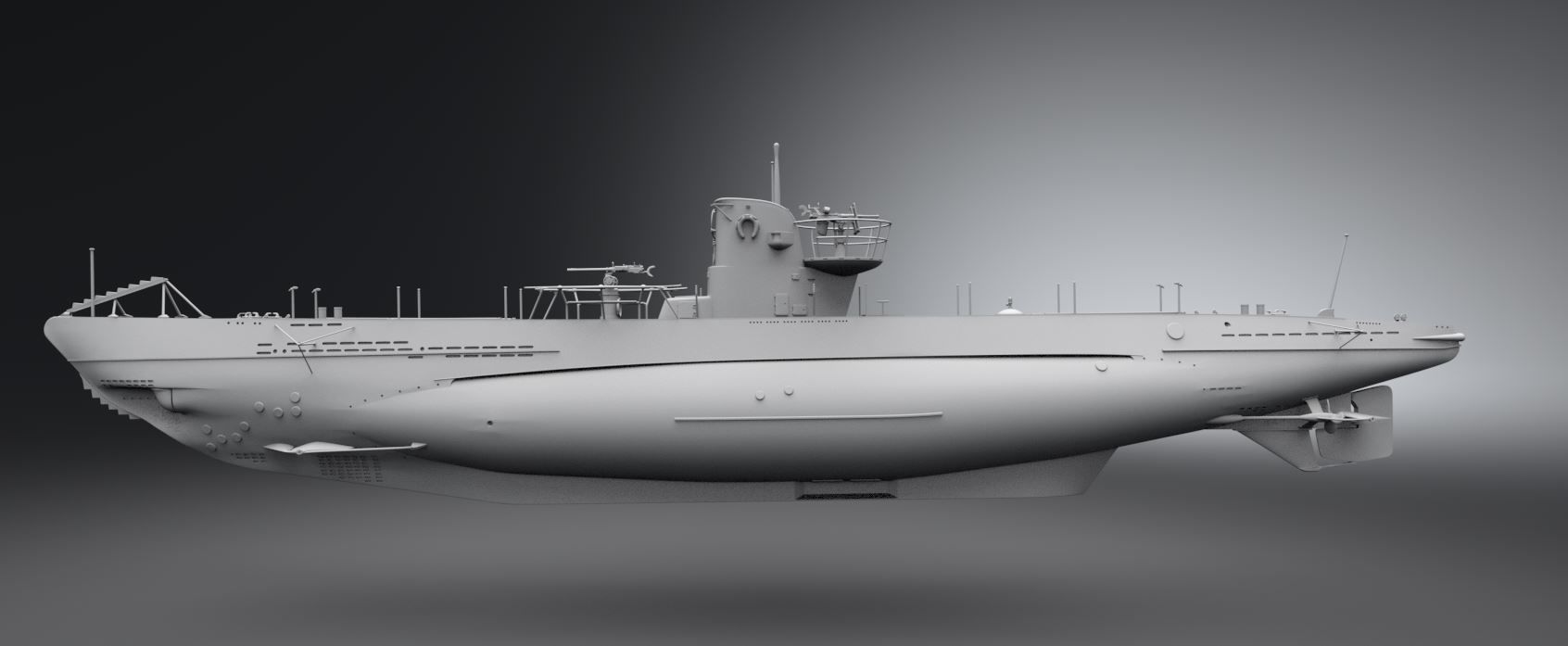 Uboat Type IIb Scale model 3D print model_1