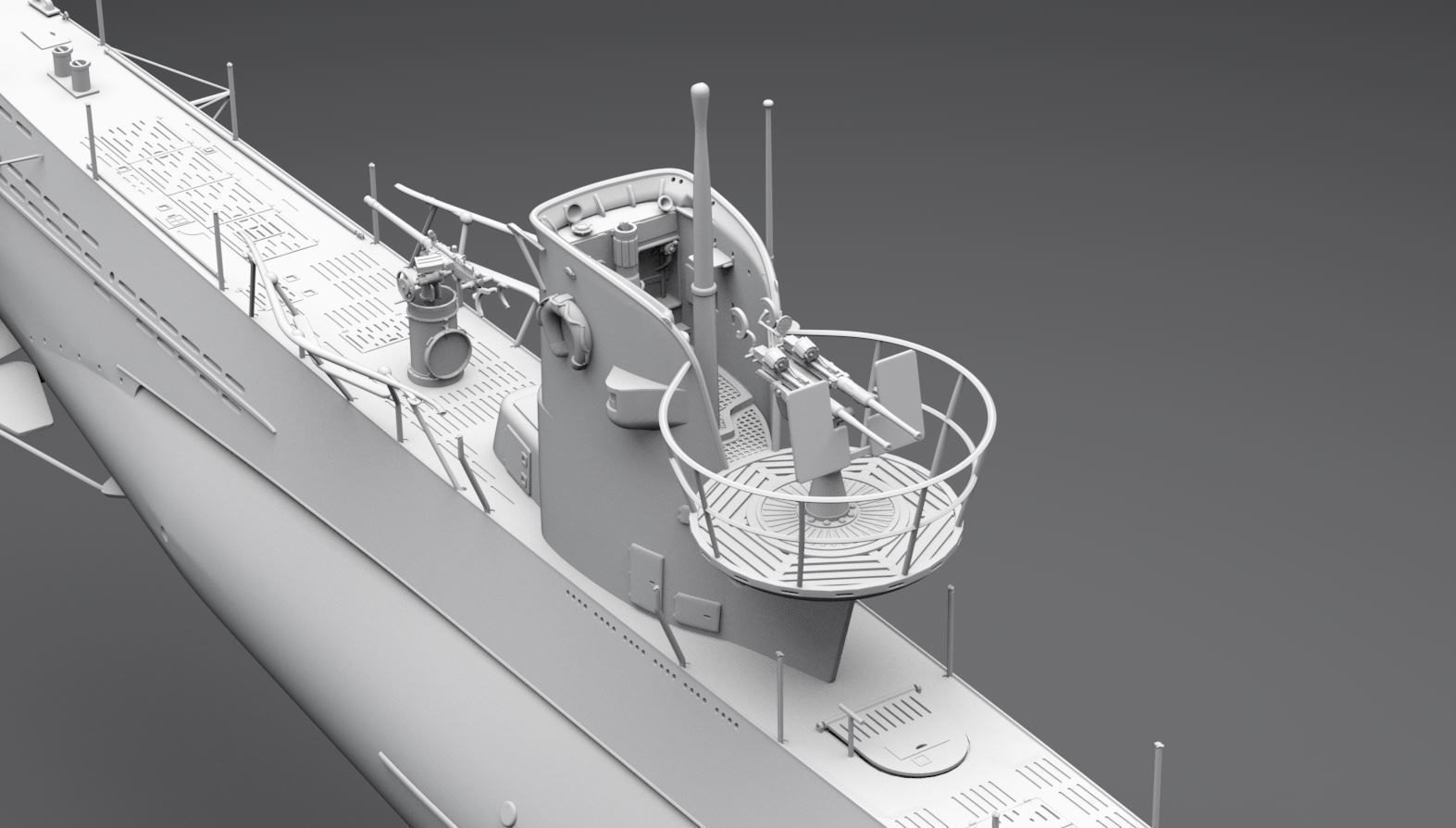 Uboat Type IIb Scale model 3D print model_6