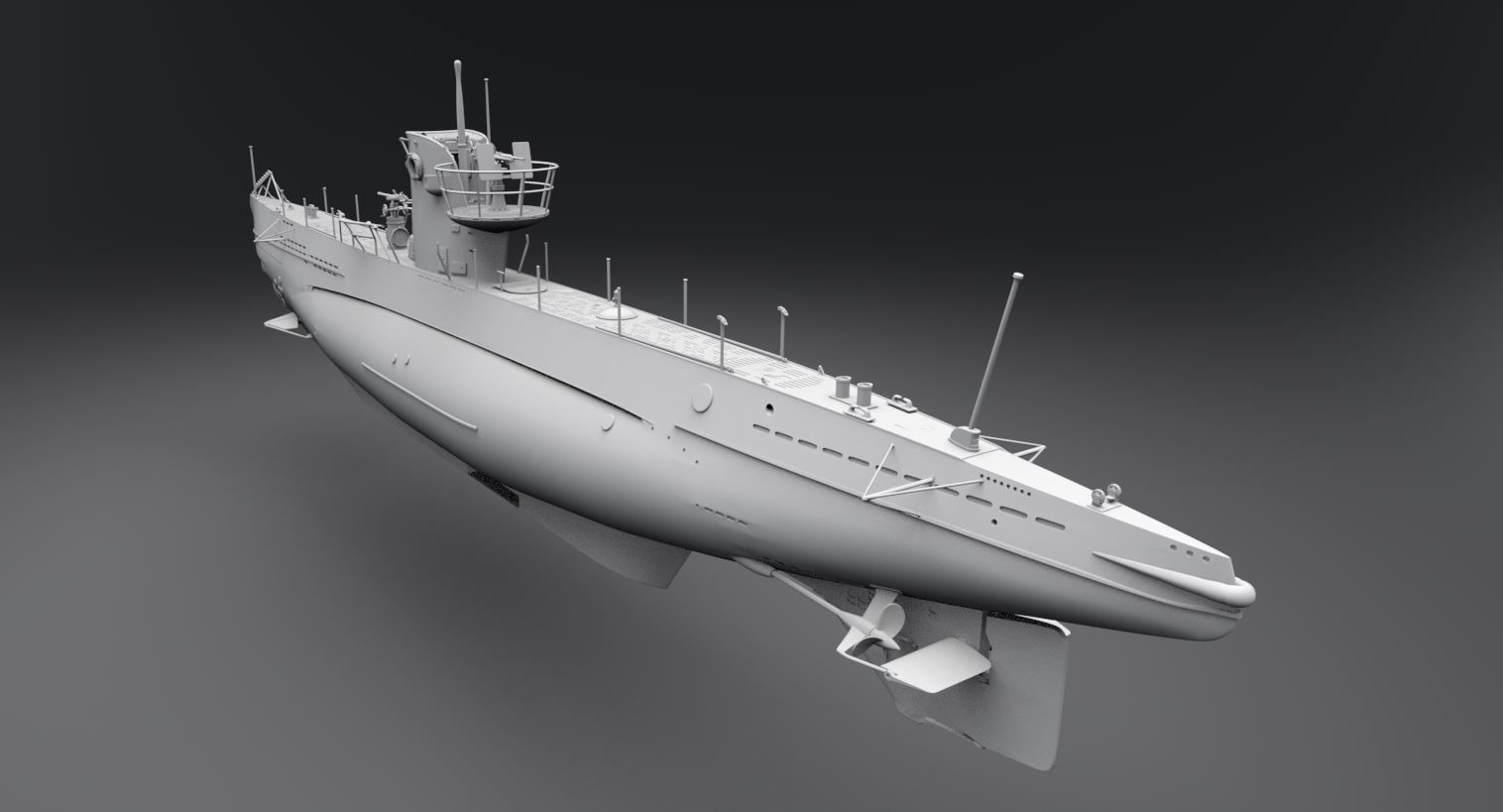 Uboat Type IIb Scale model 3D print model_2