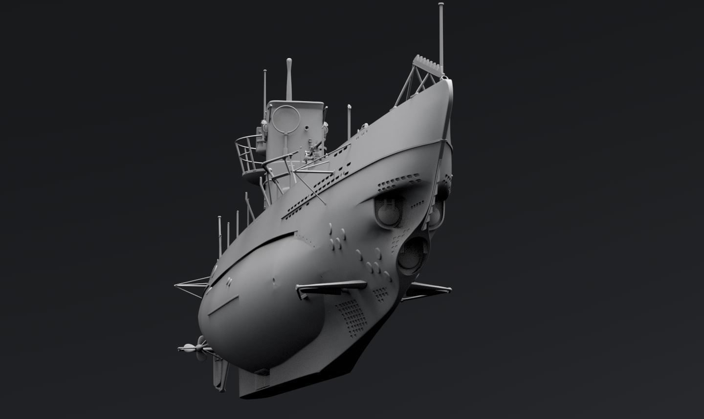 Uboat Type IIb Scale model 3D print model_5