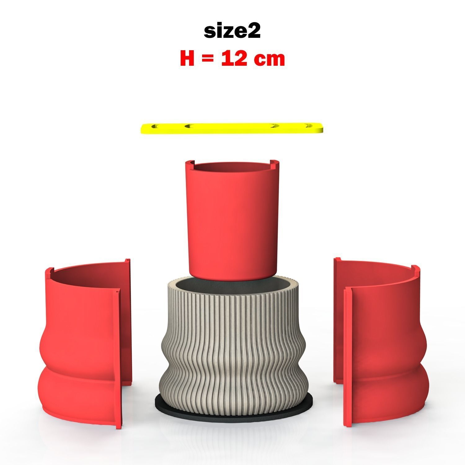 3 sizes of vases for making silicone mold 3D print model_5