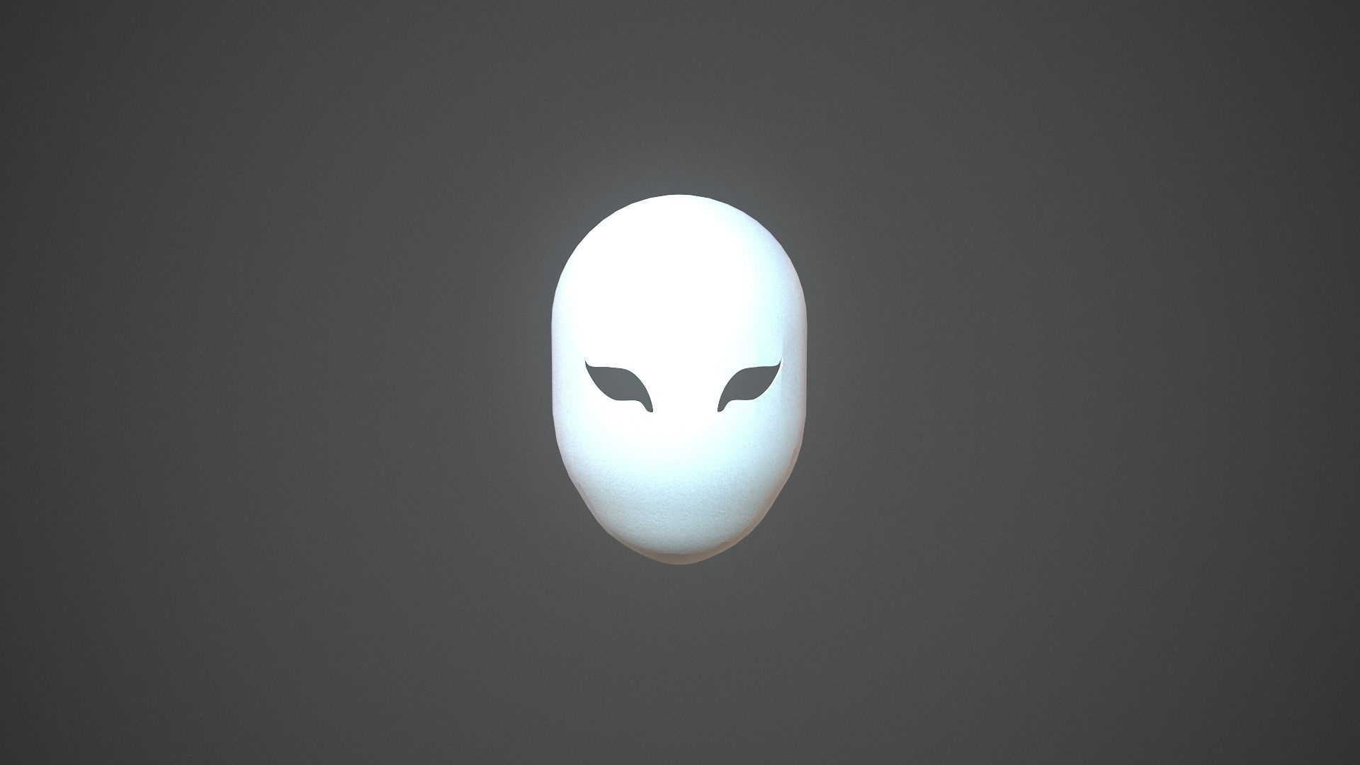 Red Mask Low-poly 3D model_7